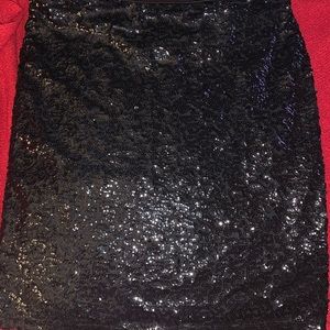 H & M  Divided black sequin skirt S
